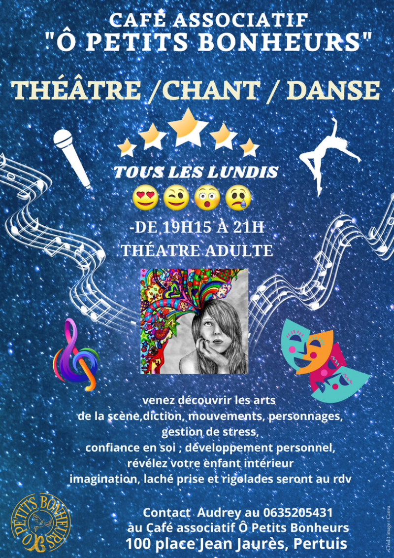 Théâtre - Chant - Danse - Adultes