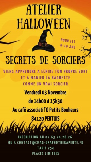 Atelier "Secrets de Sorciers" 8-10 ans