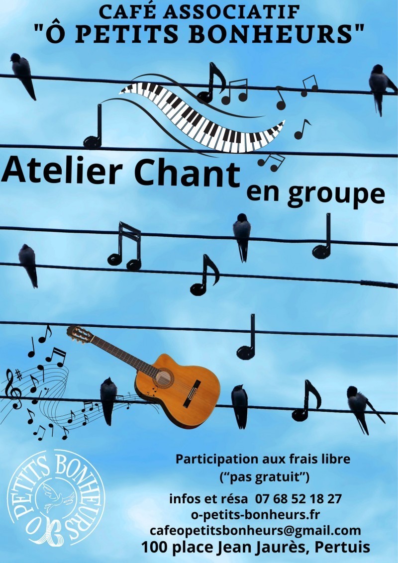 Spectacle chant en groupe avec Evelyne