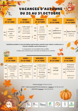 Vacances d’automne