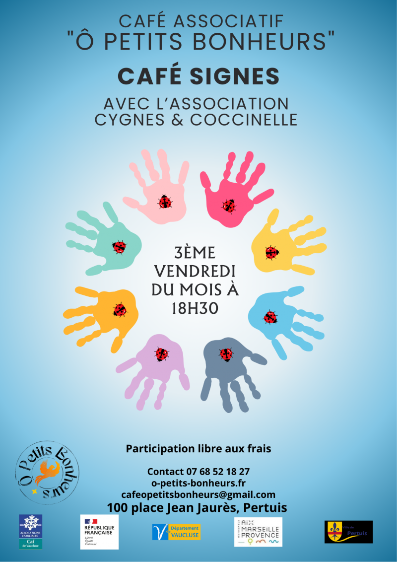 Café Signe - Avec Cygnes et Coccinelles