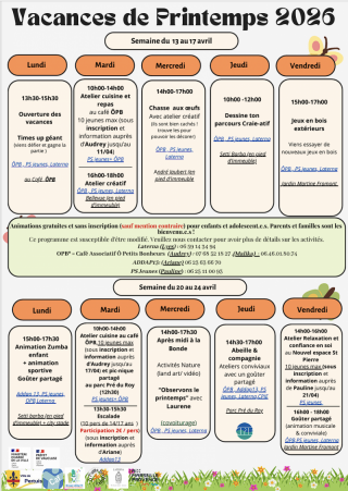 Vacances de printemps