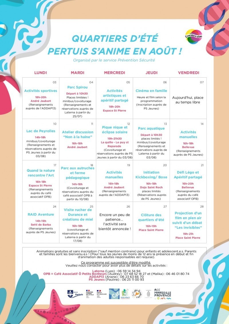 QUARTIERS ETE - Animations de ville
