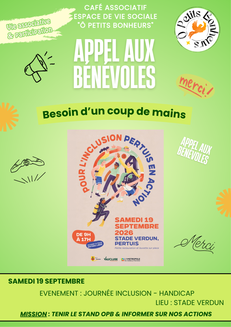 Appel aux bénévoles