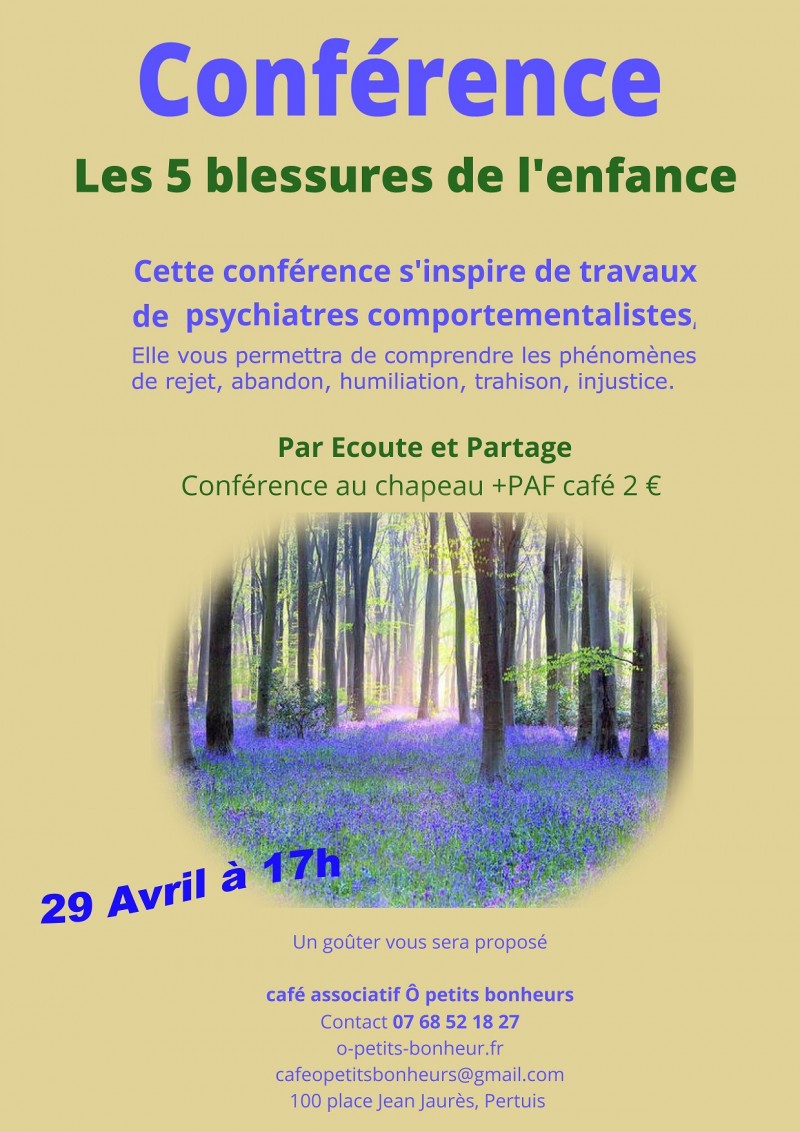 Conférence 5 blessures